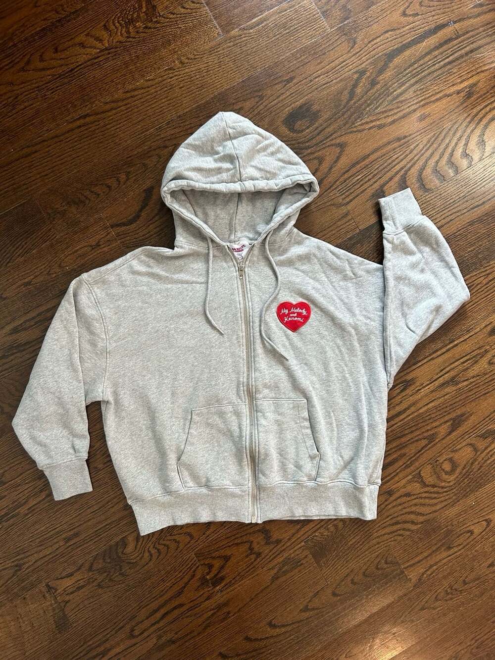Forever 21 Hello Kitty and Friends My Melody and Kuromi Gray Zip-Up Hoodie